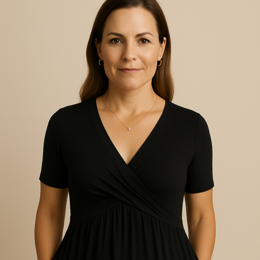 Corazon™ | Midi Dress with V-Neckline