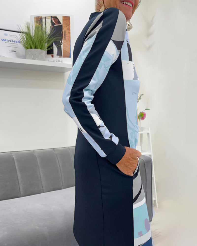 Nova - Elegancka sukienka sweterkowa z długim rękawem