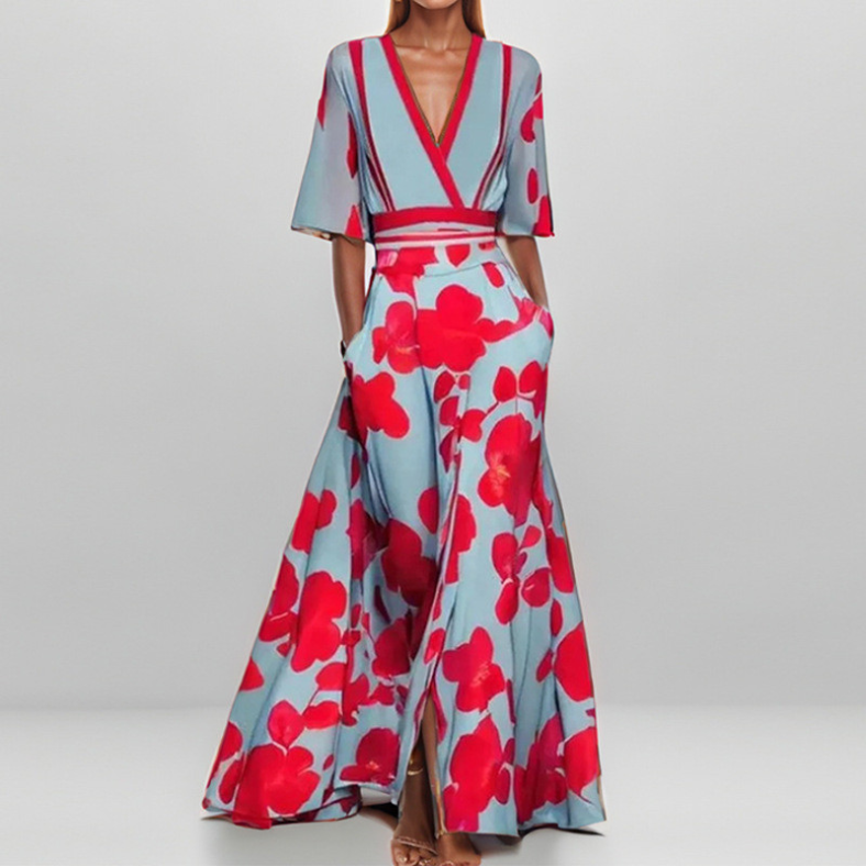 Elise™ | Elegancka Maxi Sukienka w Kwiaty