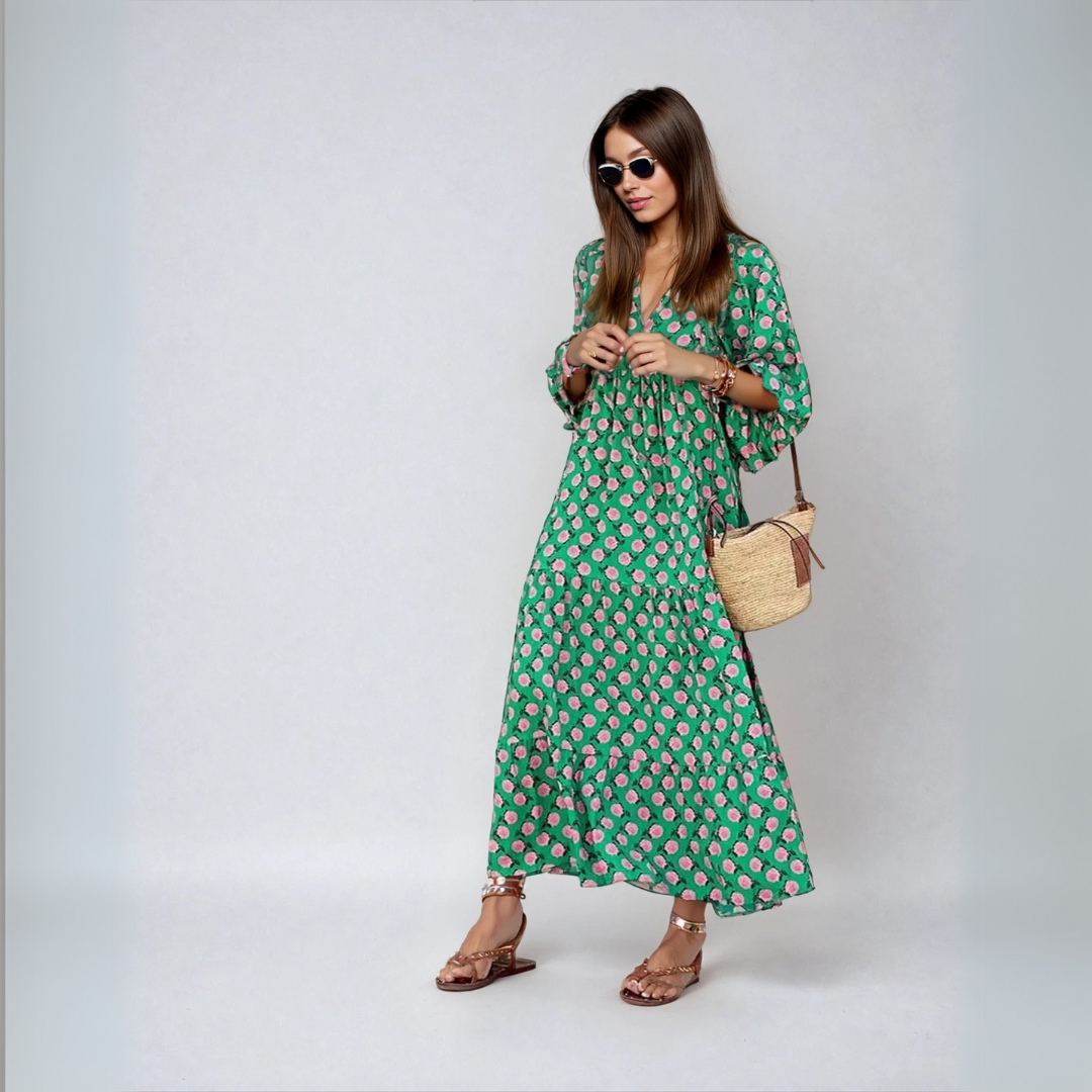 Elin | Maxi Boho Dress in Cotton