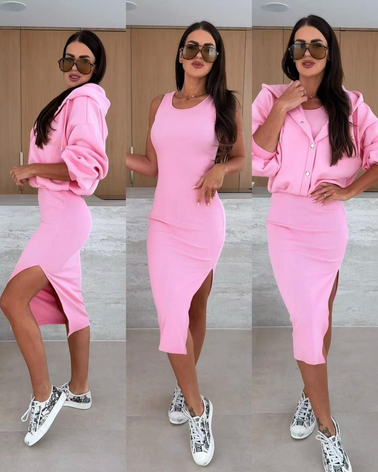 Miky - pełna sukienka i kardigan