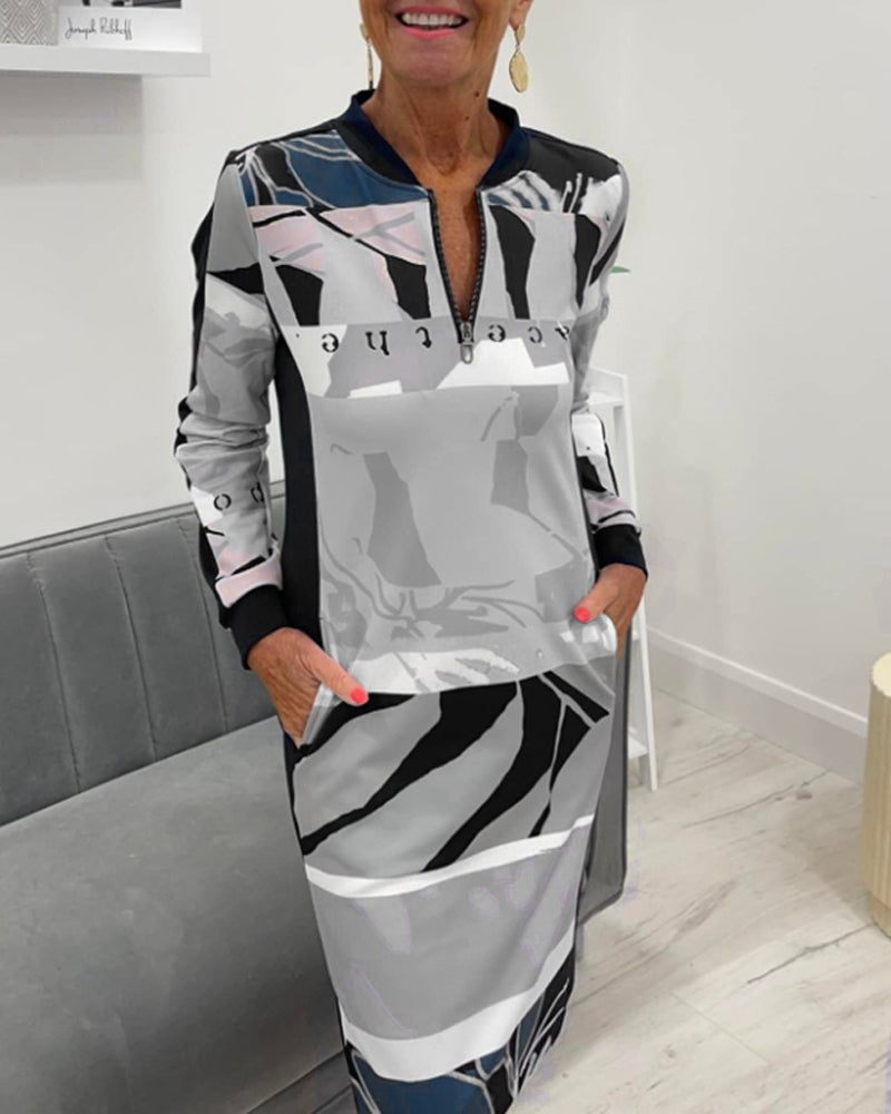 Nova - Elegancka sukienka sweterkowa z długim rękawem