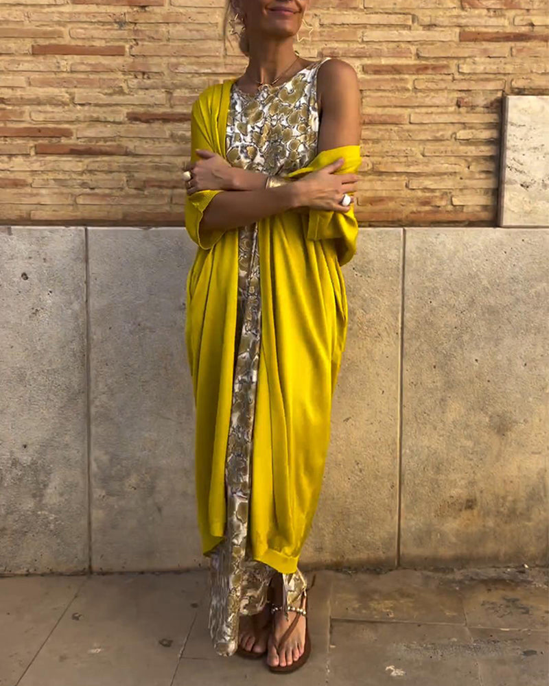 Zimna – Letni komplet z sukienką i zwiewną kurtką