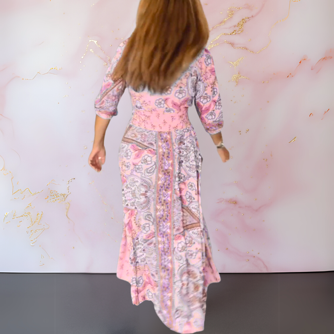 Gertruda – Elegancka letnia sukienka z dekoltem w serek