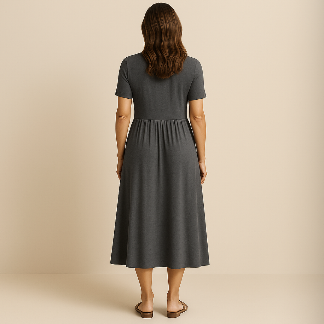 Corazon™ | Midi Dress with V-Neckline