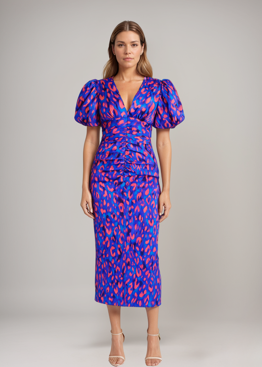 Lily™ | Midi Dress with Shine and Pleats