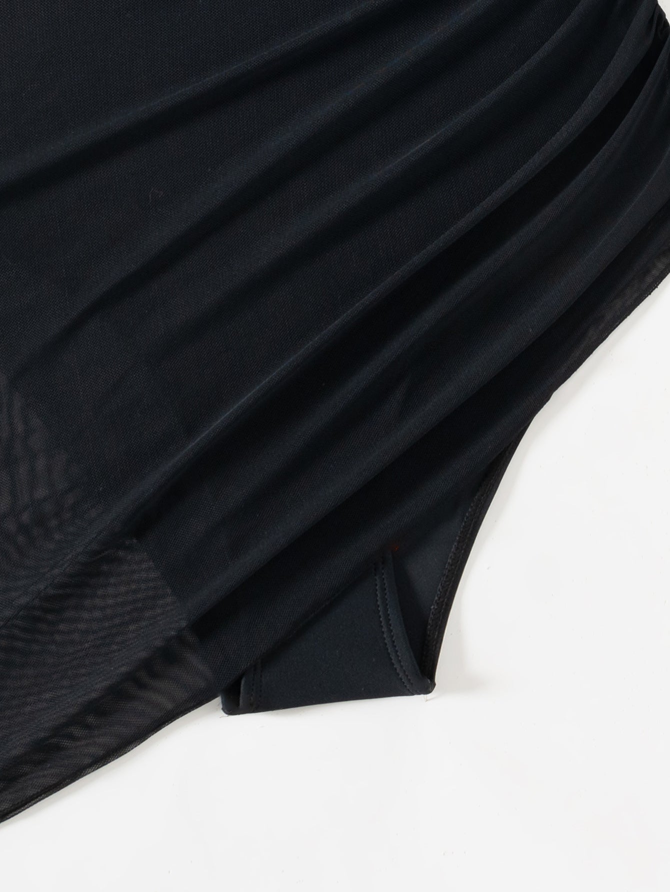 Luba - Wyszczuplający siateczkowy kostium kąpielowy sarong