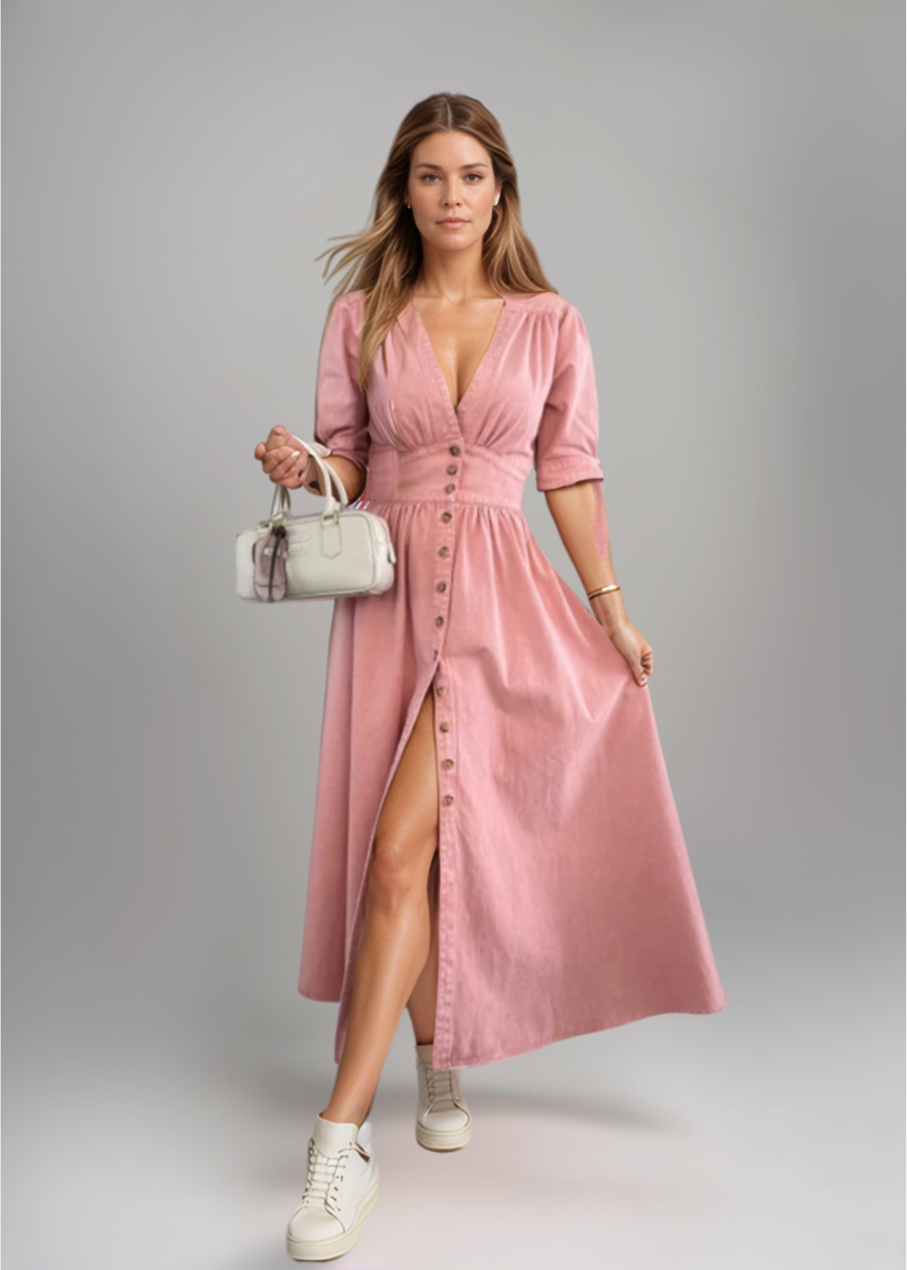 Luise™ | Błyszcząca Dżinsowa Sukienka