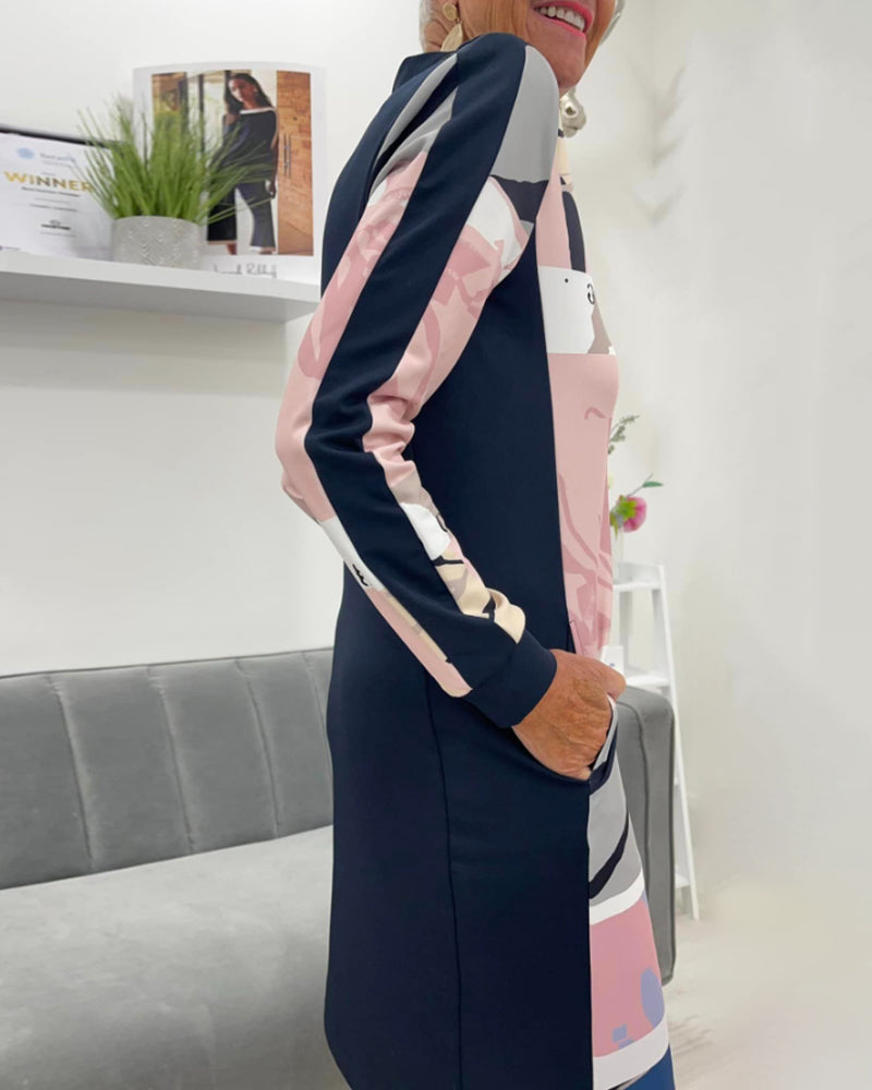 Nova - Elegancka sukienka sweterkowa z długim rękawem