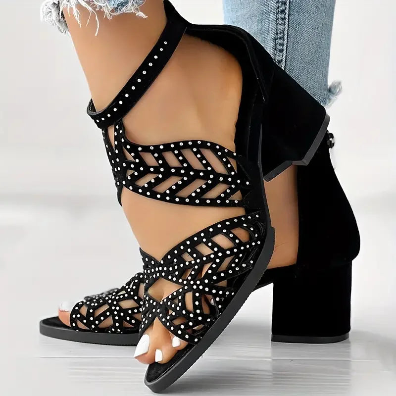 Nowe damskie buty na wysokim obcasie w stylu boho