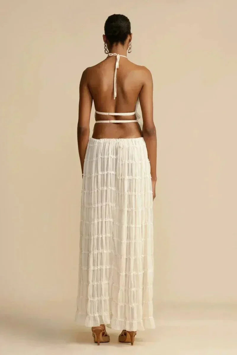 Frida - Pleated Backless Top
