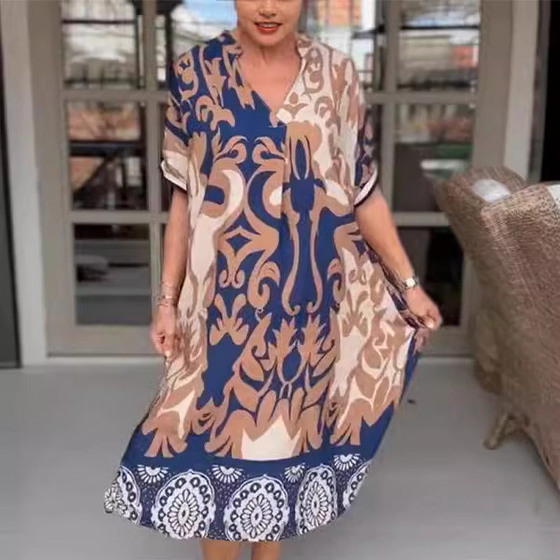 Nikola – Zwiewna sukienka boho z dekoltem V