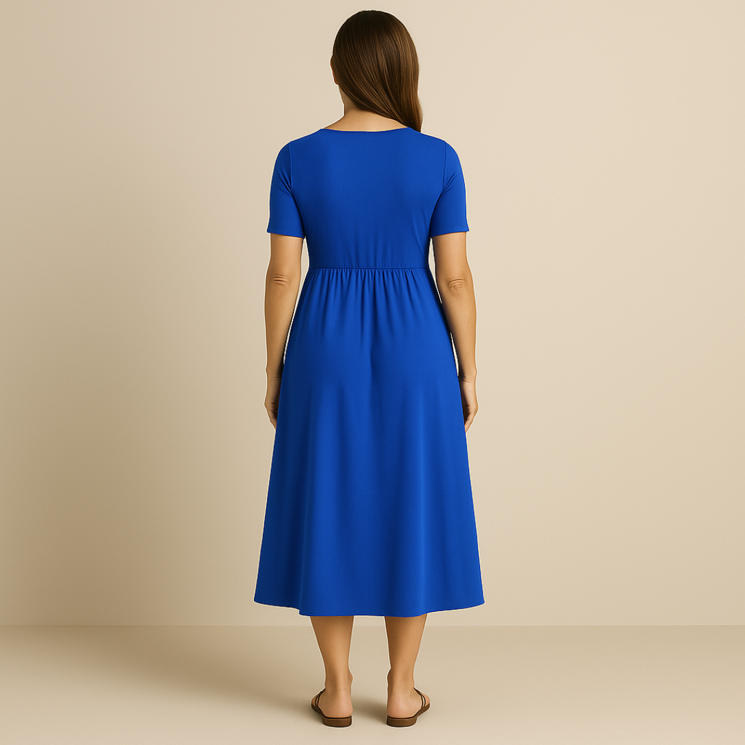 Corazon™ | Midi Dress with V-Neckline