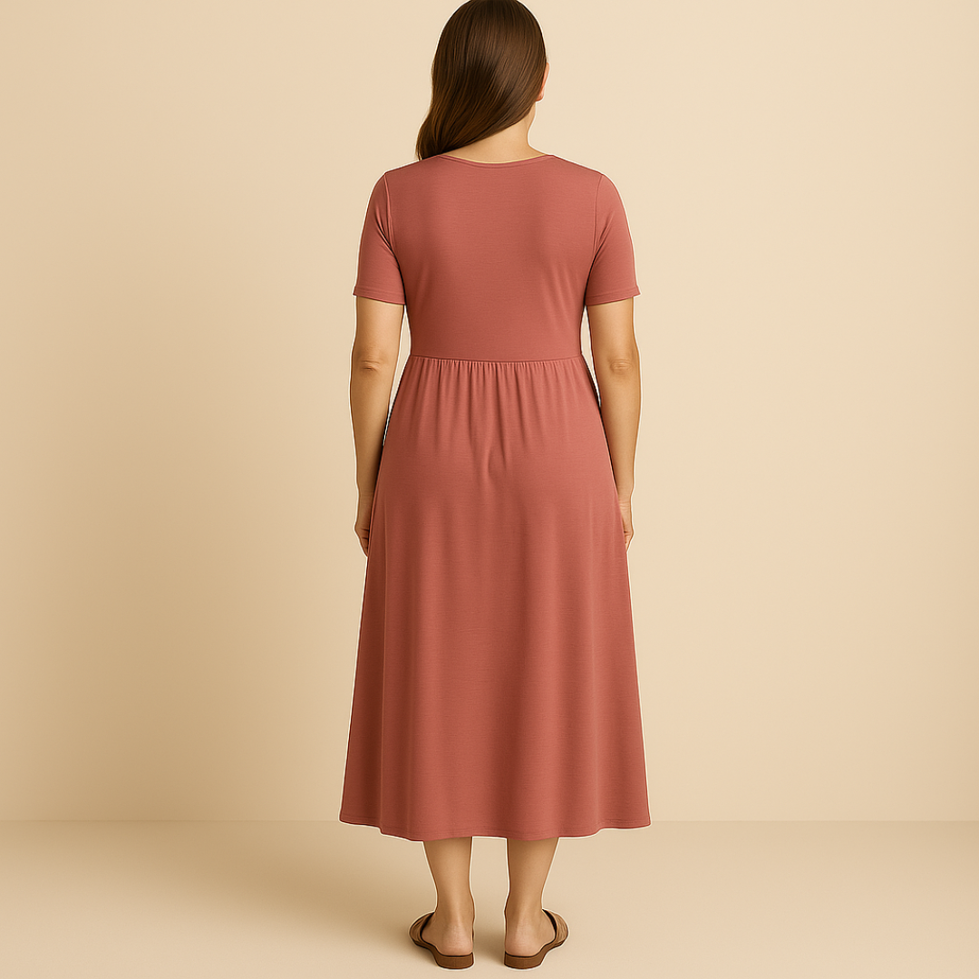 Corazon™ | Midi Dress with V-Neckline