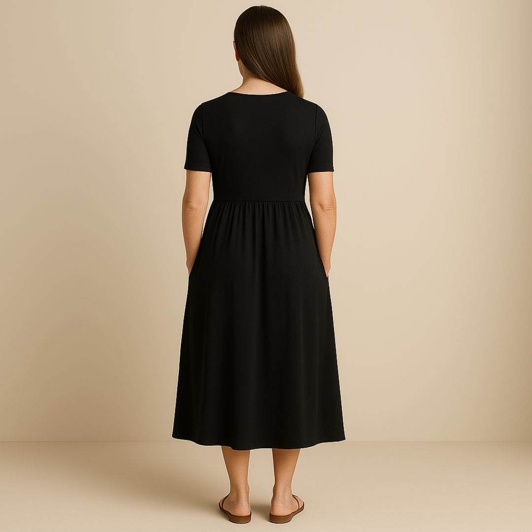 Corazon™ | Midi Dress with V-Neckline