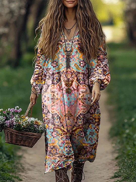 Satuna - Bawełniana sukienka jesienna