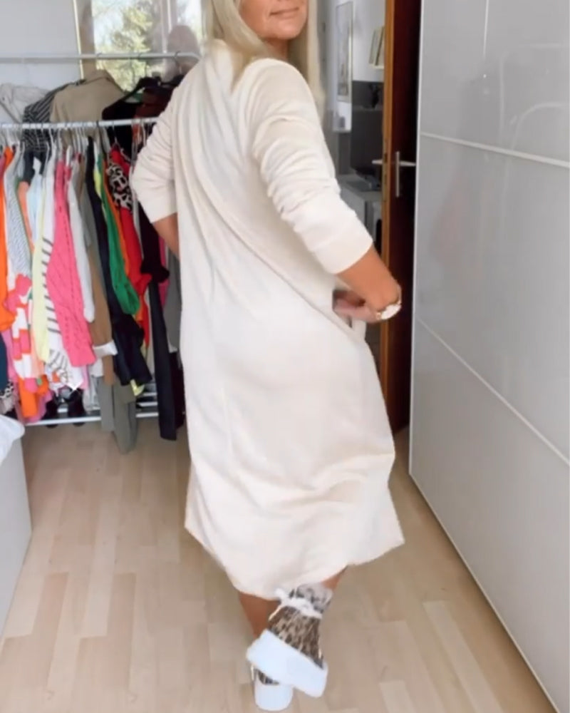 Avra - Swobodna jesienna długa sukienka