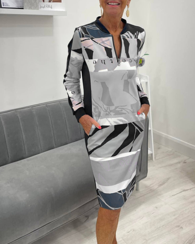 Nova - Elegancka sukienka sweterkowa z długim rękawem