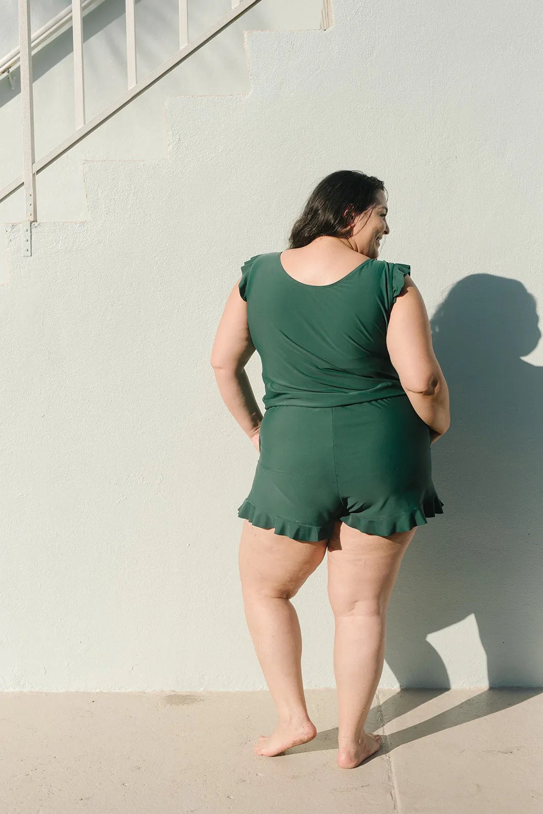 Agnieszka - Kostium kąpielowy z falbanami i wsparciem biustu