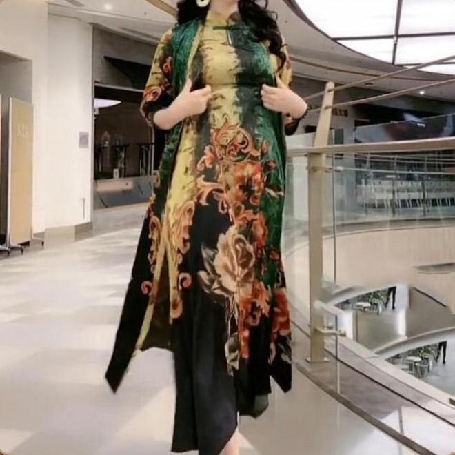 Sophie - Dwuczęściowy zestaw damskich sukienek z nadrukiem