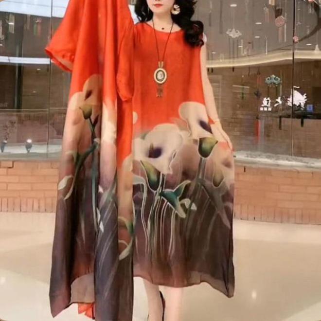 Sophie - Dwuczęściowy zestaw damskich sukienek z nadrukiem