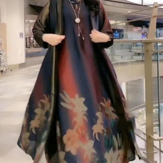 Sophie - Dwuczęściowy zestaw damskich sukienek z nadrukiem