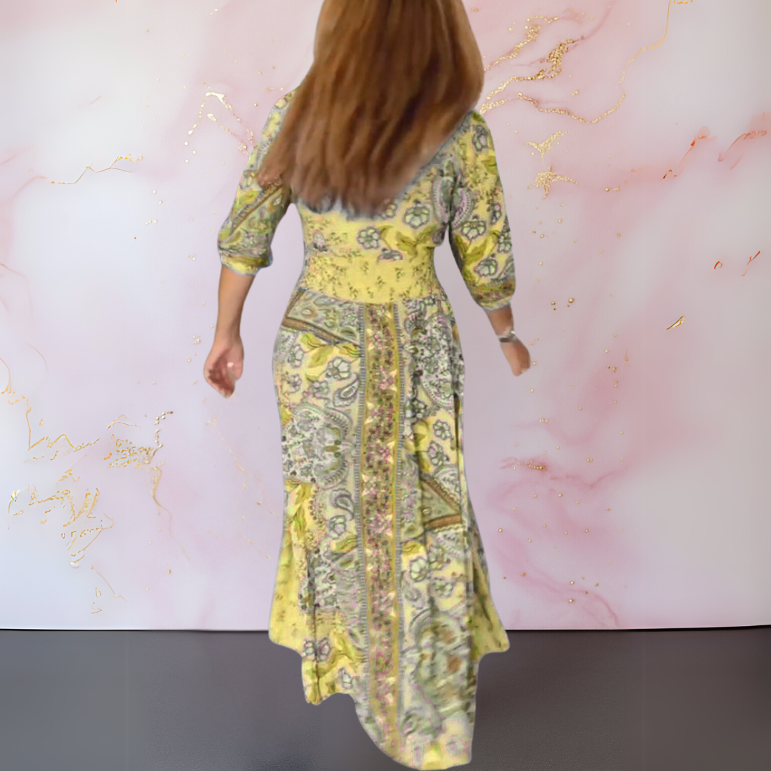 Gertruda – Elegancka letnia sukienka z dekoltem w serek