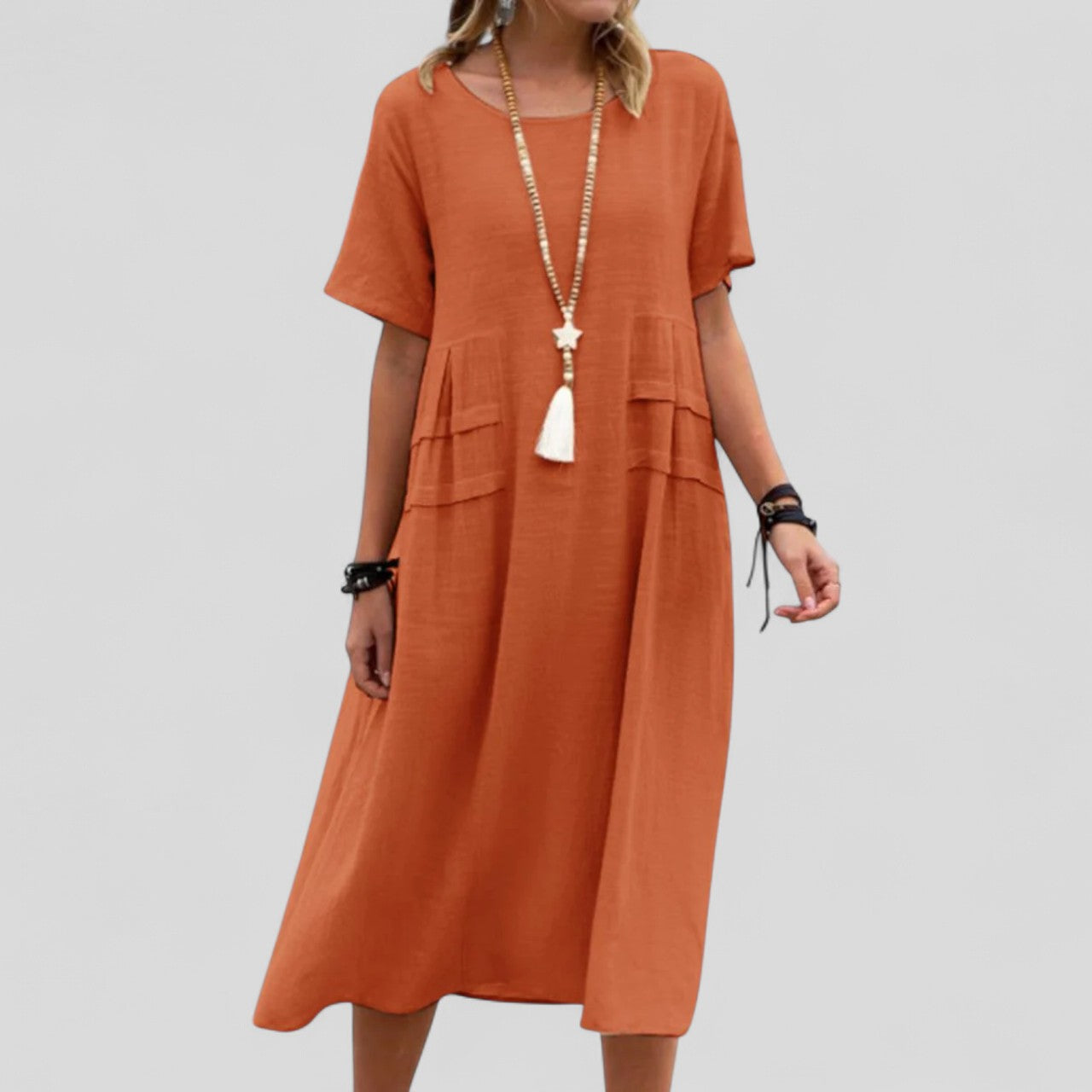 Maliyah™ | Casual Midi Dress with Pockets