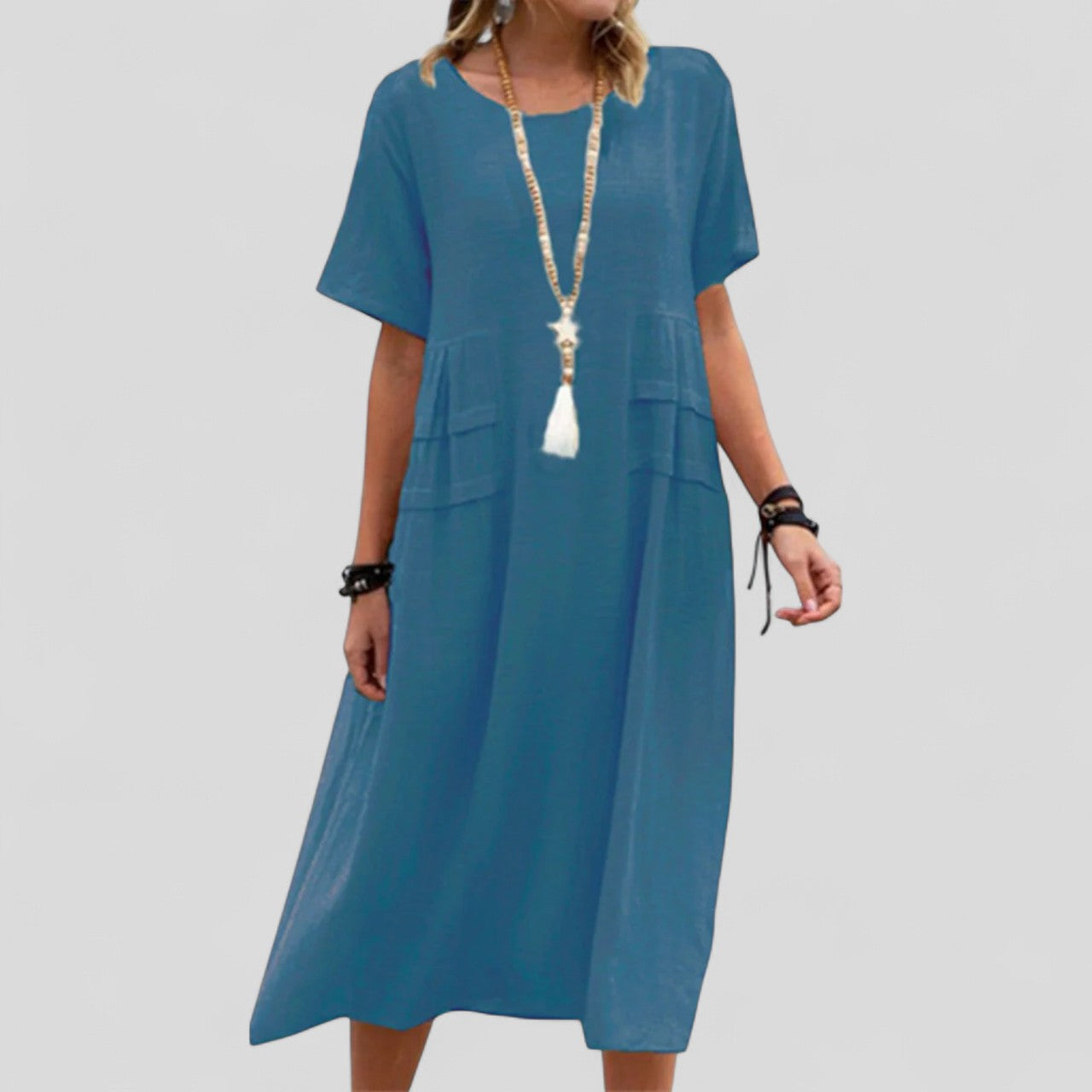 Maliyah™ | Casual Midi Dress with Pockets