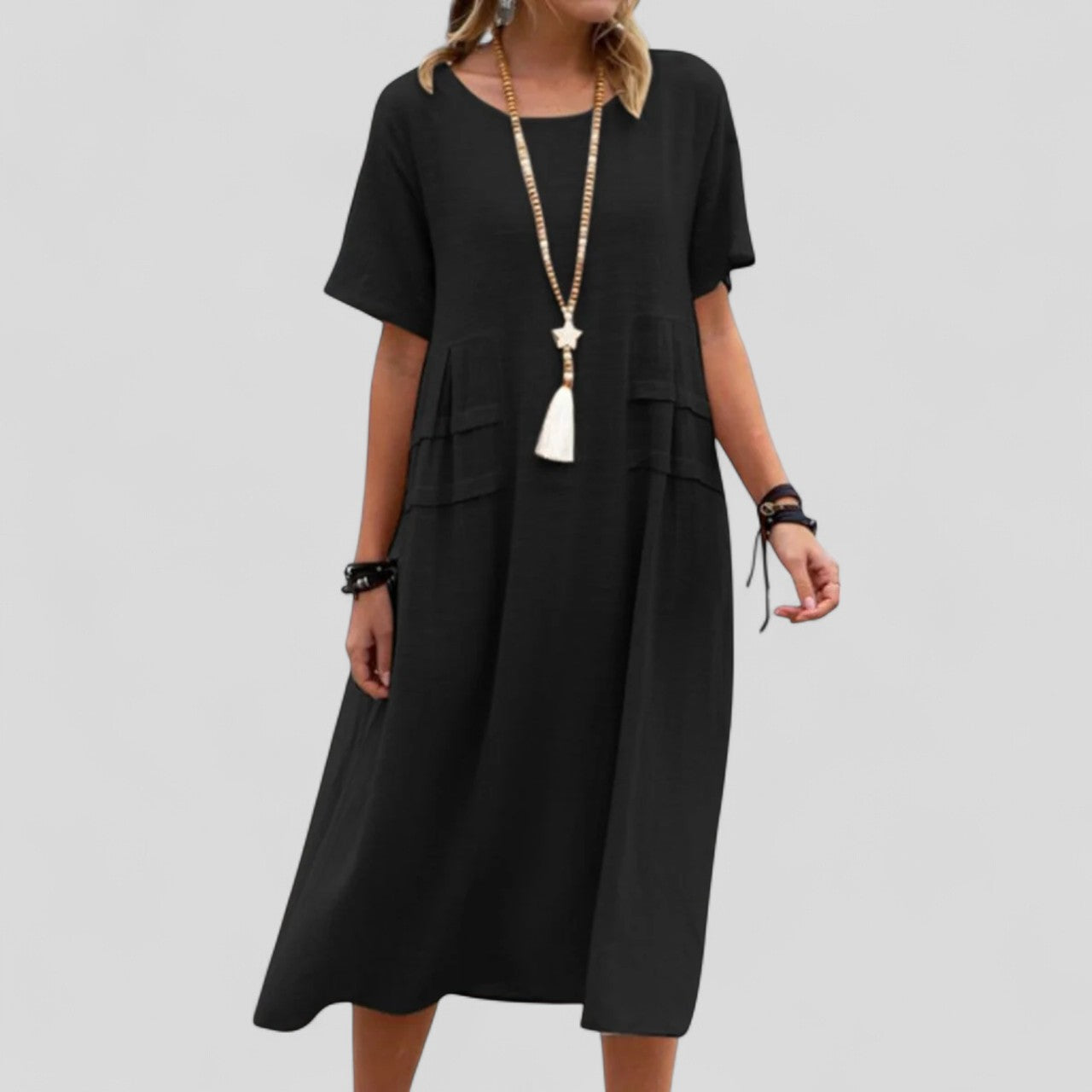 Maliyah™ | Casual Midi Dress with Pockets