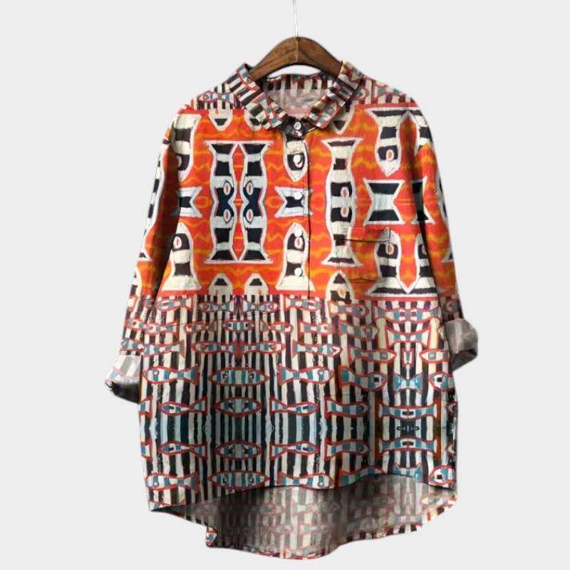 VIOLETTA - Kwiatowa bluzka oversize