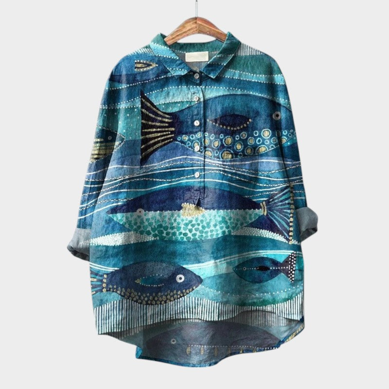 VIOLETTA - Kwiatowa bluzka oversize