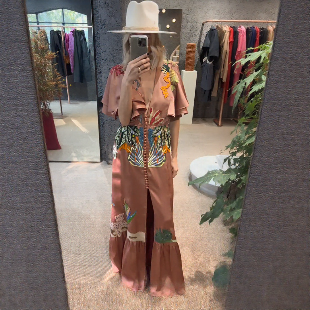 Zoe™ | Boho Maxi Dress with Embroidery