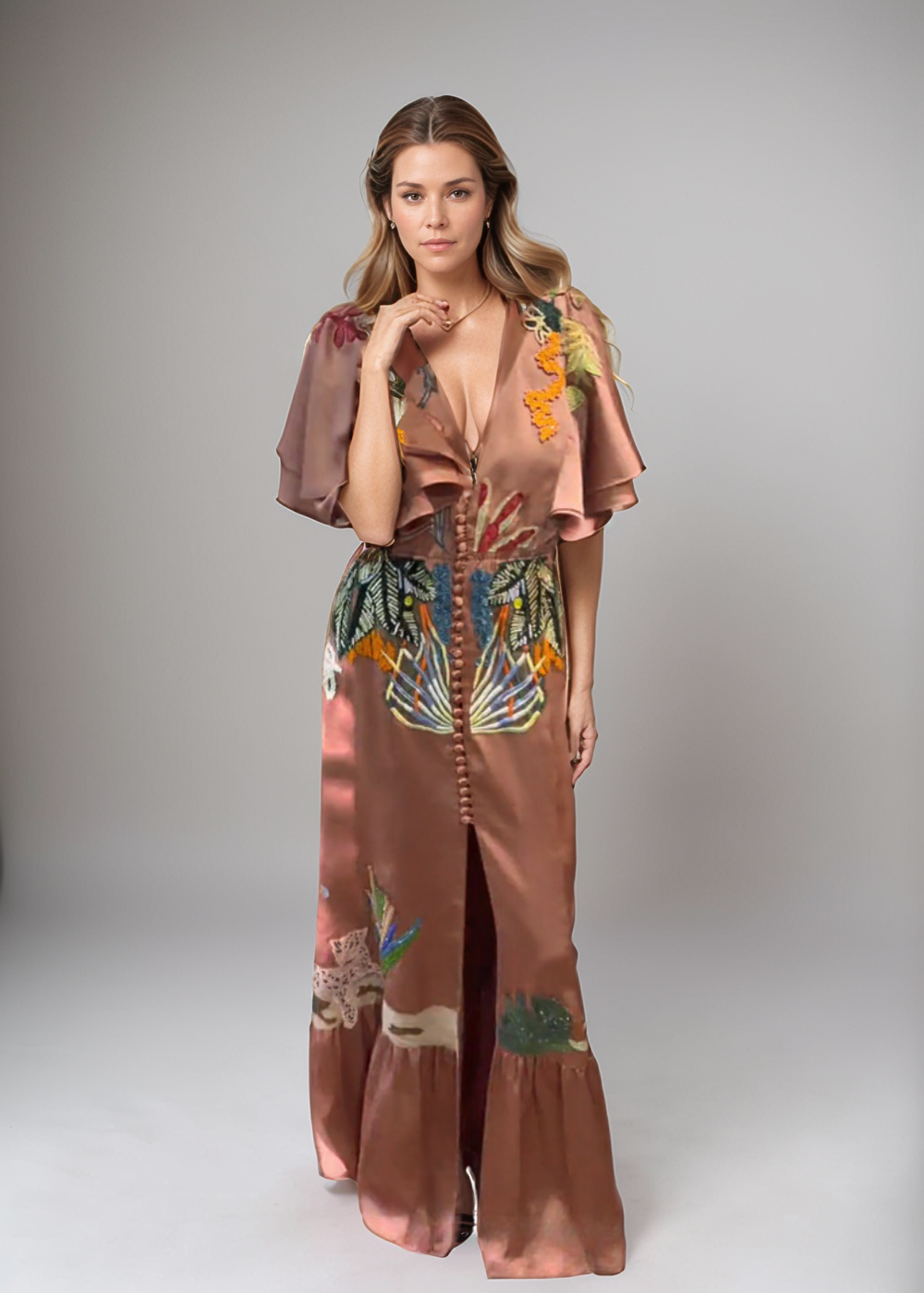 Zoe™ | Boho Maxi Dress with Embroidery
