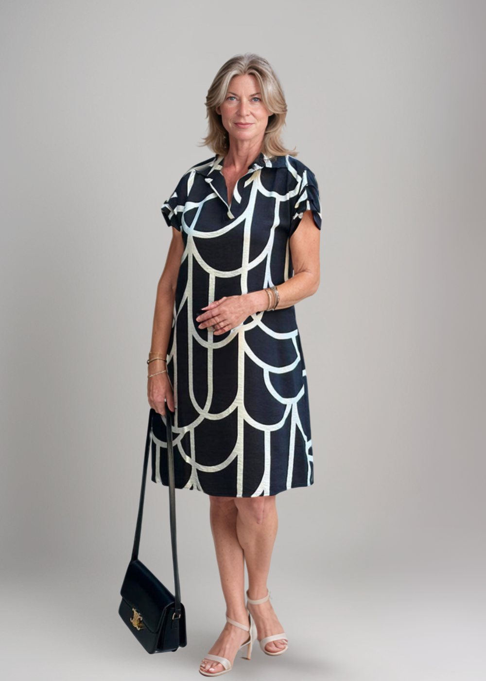 Anneliese™ | Polo Dress with Graphic Print
