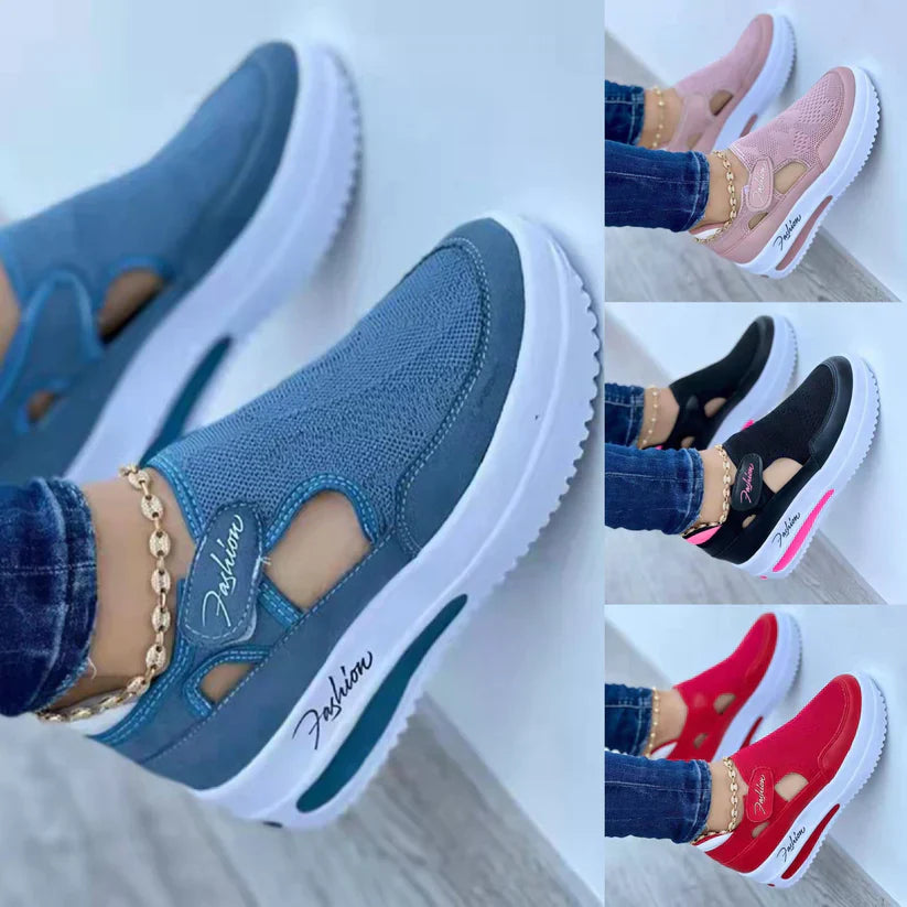 Płócienne buty damskie Modne tenisówki