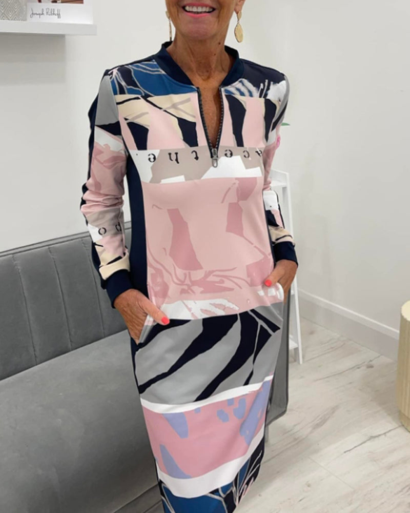 Nova - Elegancka sukienka sweterkowa z długim rękawem