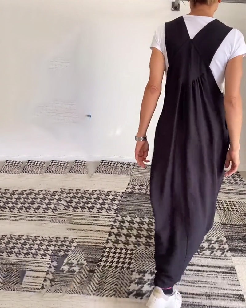 Alice - Sukienka casual z regulowanymi ramiączkami w jednolitym kolorze