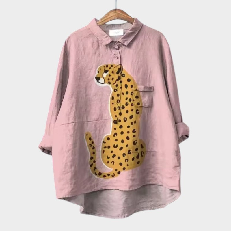 VIOLETTA - Kwiatowa bluzka oversize