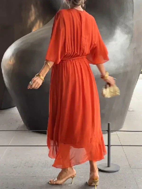 Aurora™ | Midi Chiffon Wrap Dress