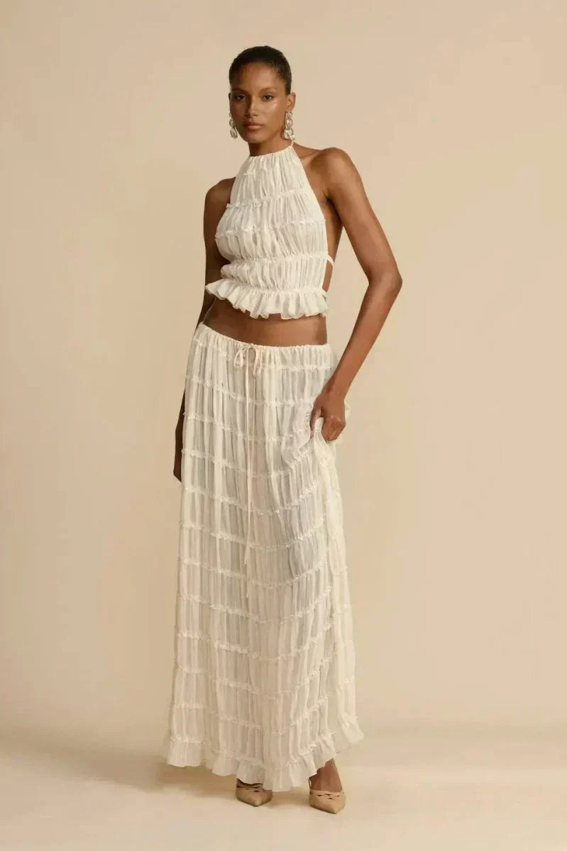 Frida - Pleated Backless Top