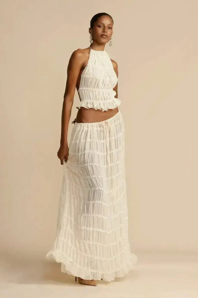 Frida - Pleated Backless Top