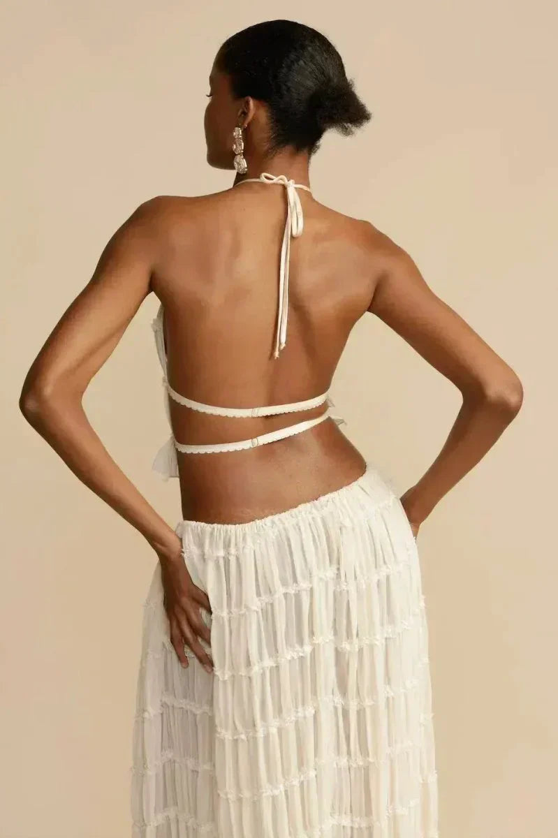 Frida - Pleated Backless Top
