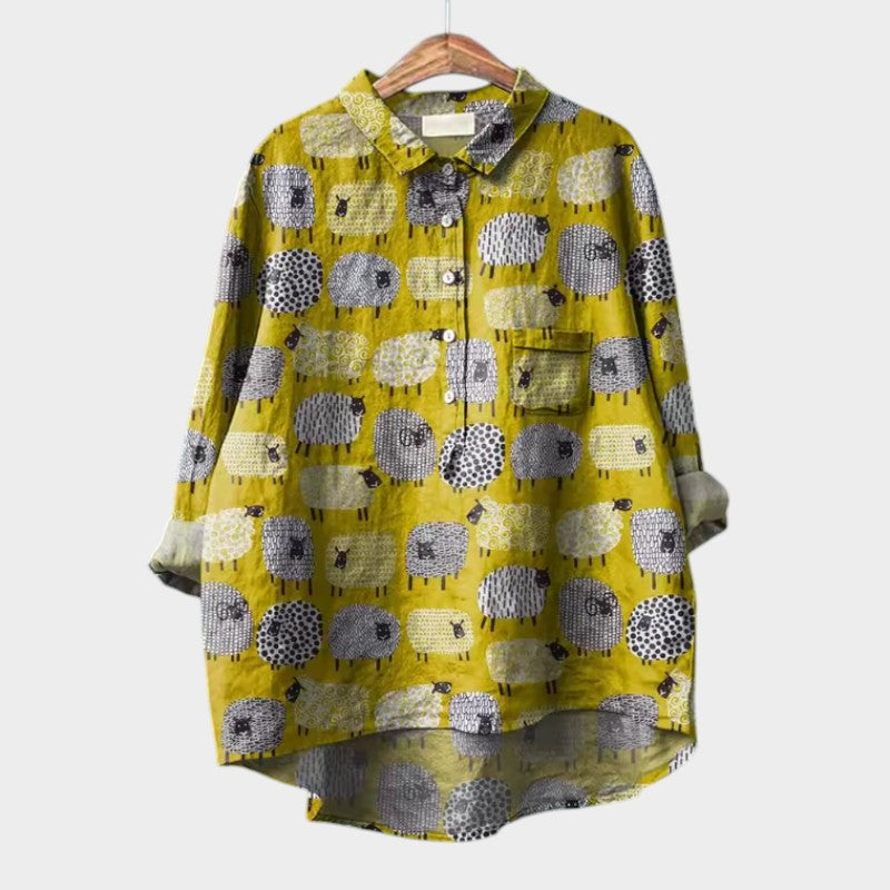 VIOLETTA - Kwiatowa bluzka oversize